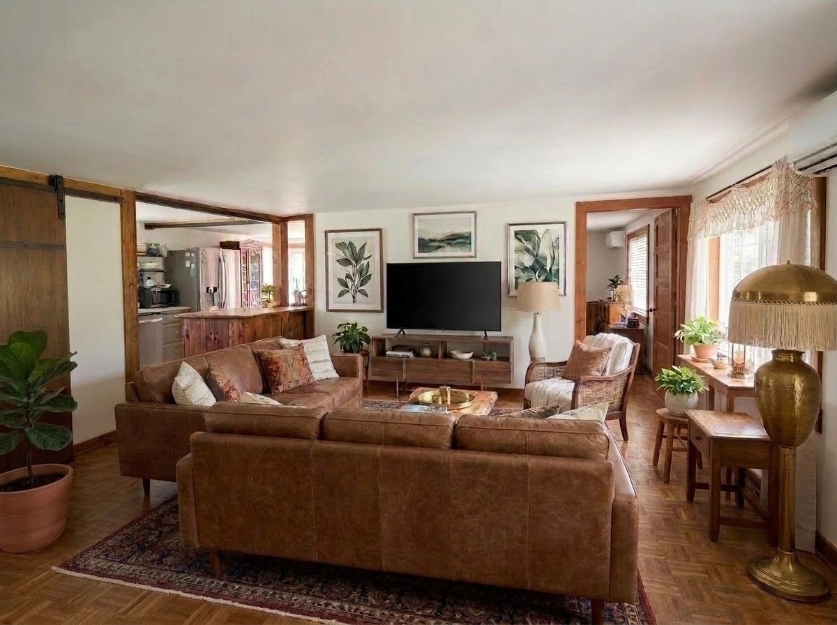 Interior design in Bohemian style — Living Room by GenRoom AI