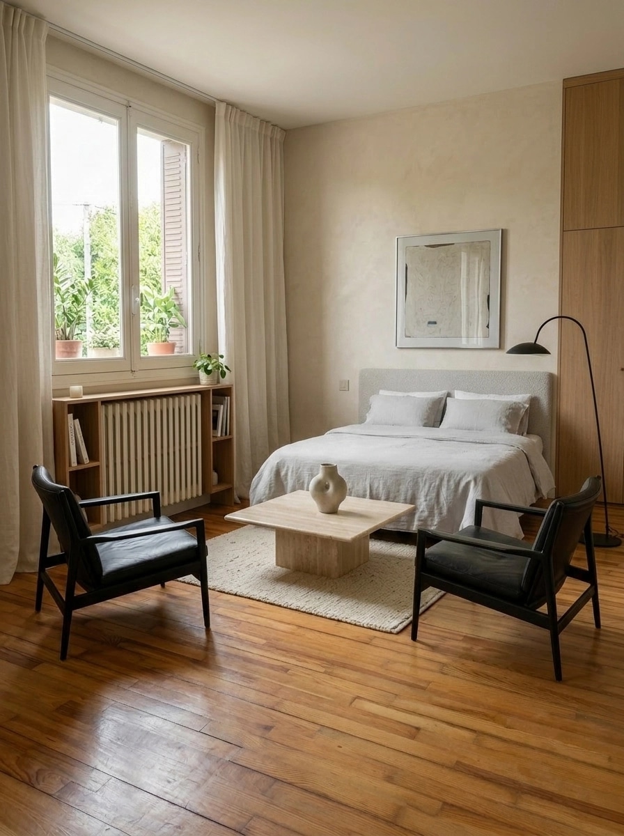 Interior design in Minimalism style — Living Room by GenRoom AI