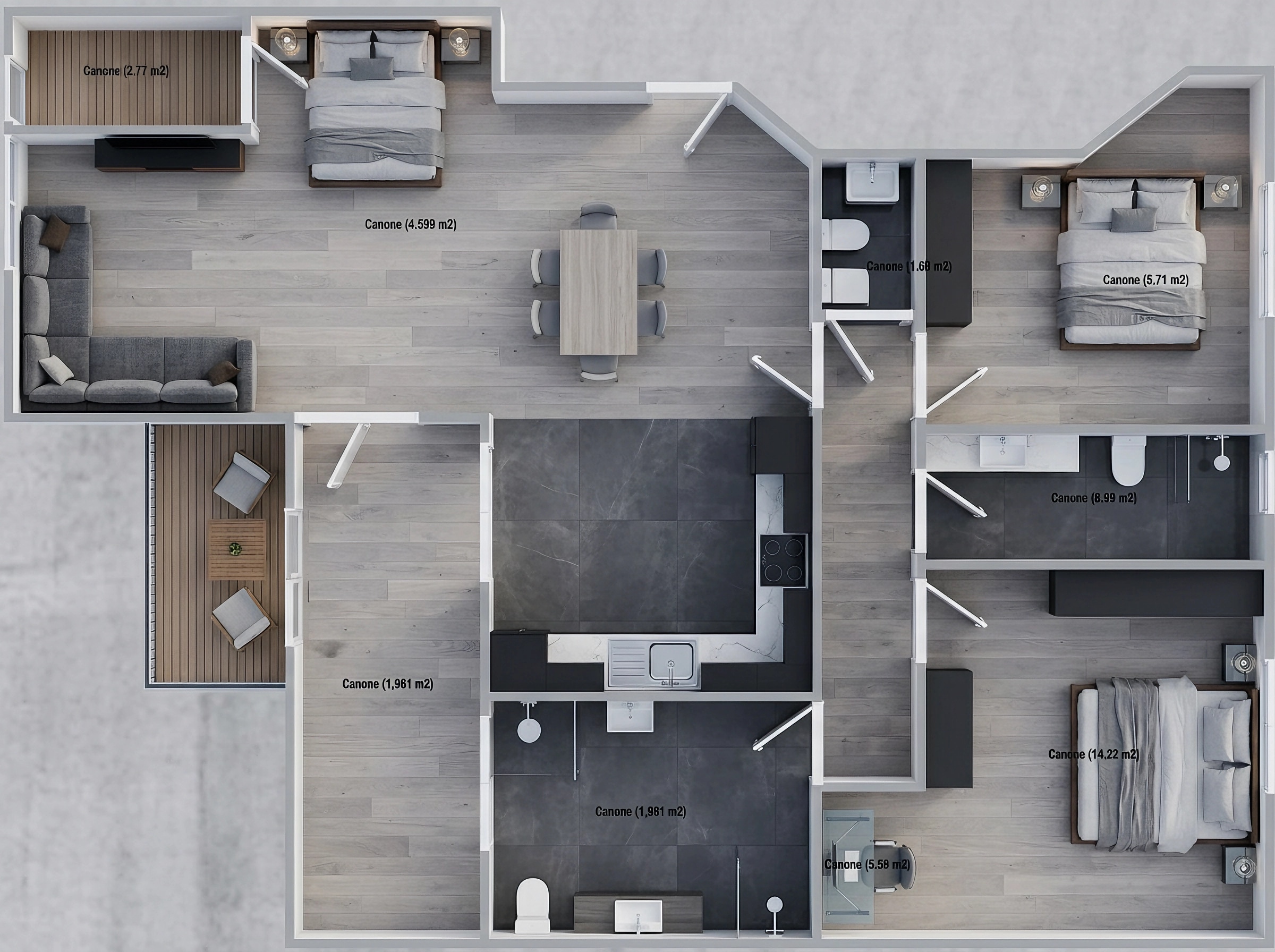 Interior design in Contemporary style — Living Room by GenRoom AI