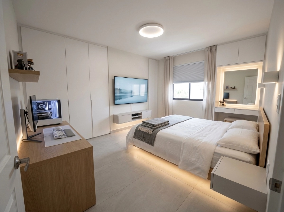 Minimalism Bedroom design — interior photo by GenRoom AI