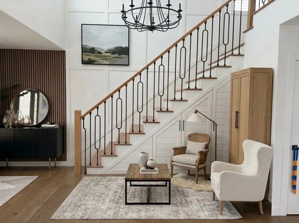 Modern Farmhouse Living Room design — interior photo by GenRoom AI