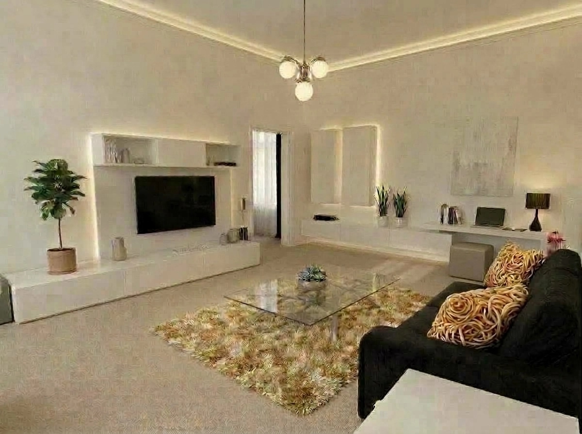 Minimalism Living Room design — interior photo by GenRoom AI
