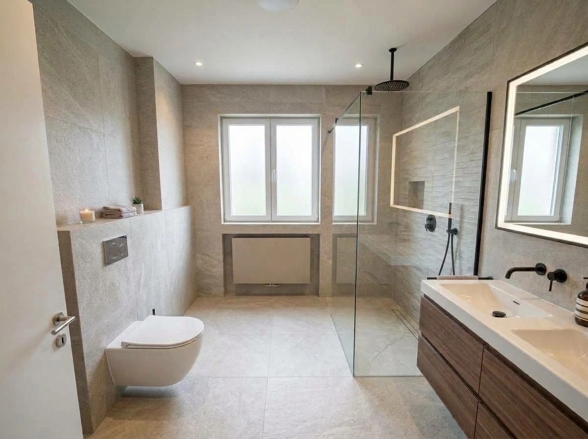 Bathroom interior in Contemporary style — photo by GenRoom AI