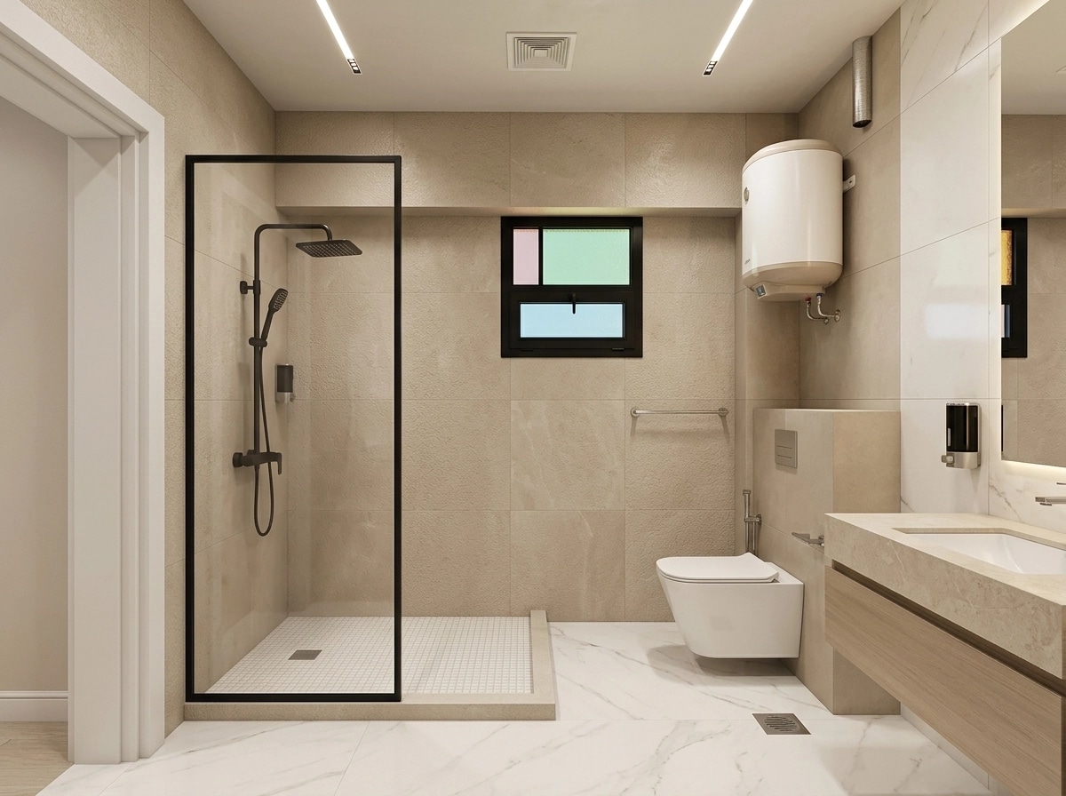 Bathroom interior in Contemporary style — photo by GenRoom AI