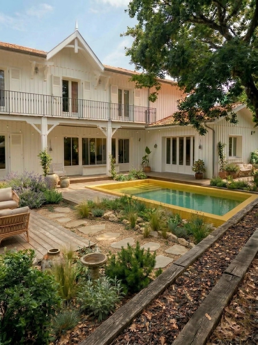 Landscape design in Eco Natural Garden style — Yard by GenRoom AI