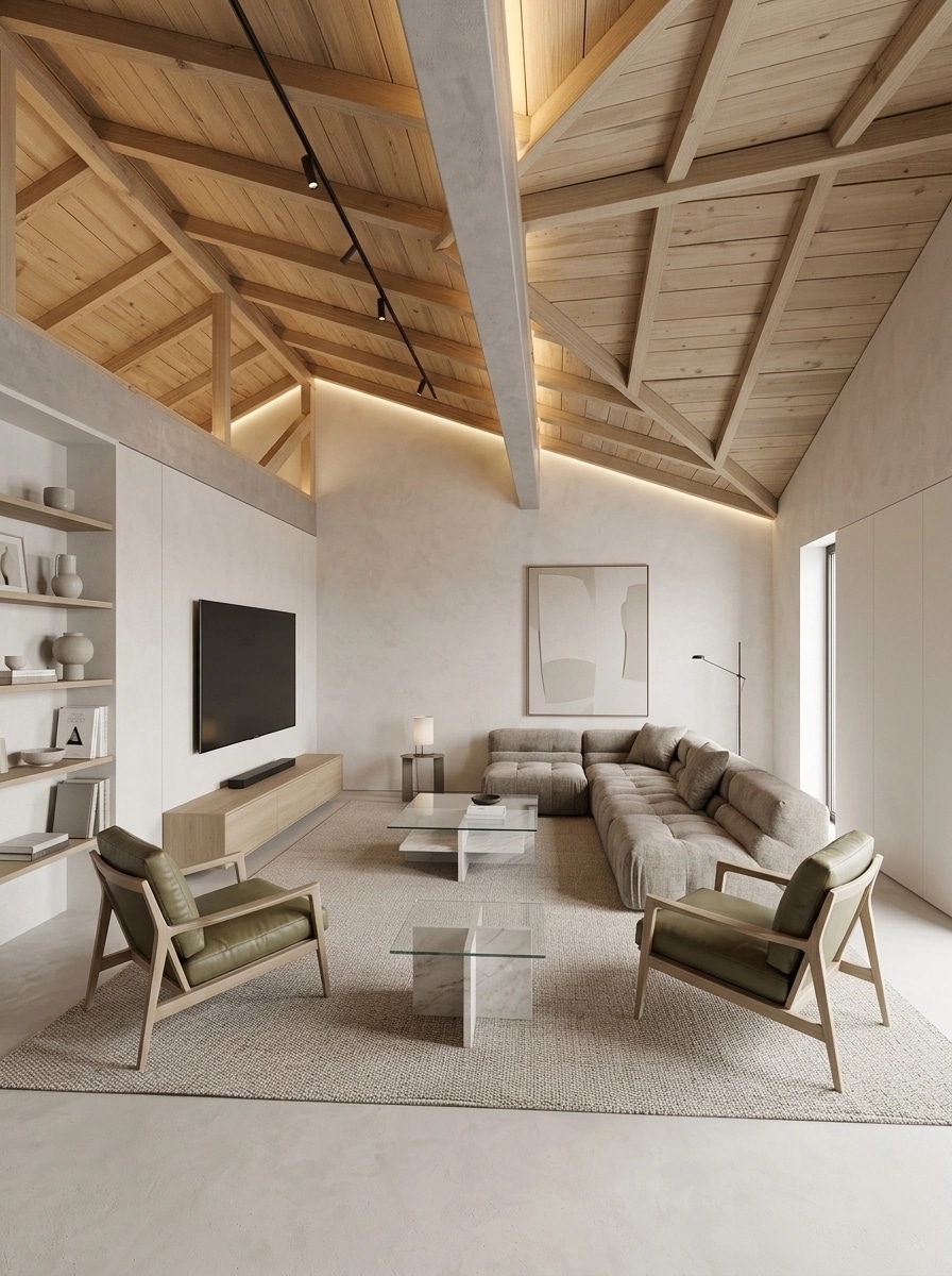 Minimalism Living Room design — interior photo by GenRoom AI