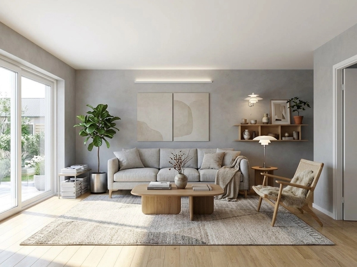 Scandinavian Living Room design — interior photo by GenRoom AI