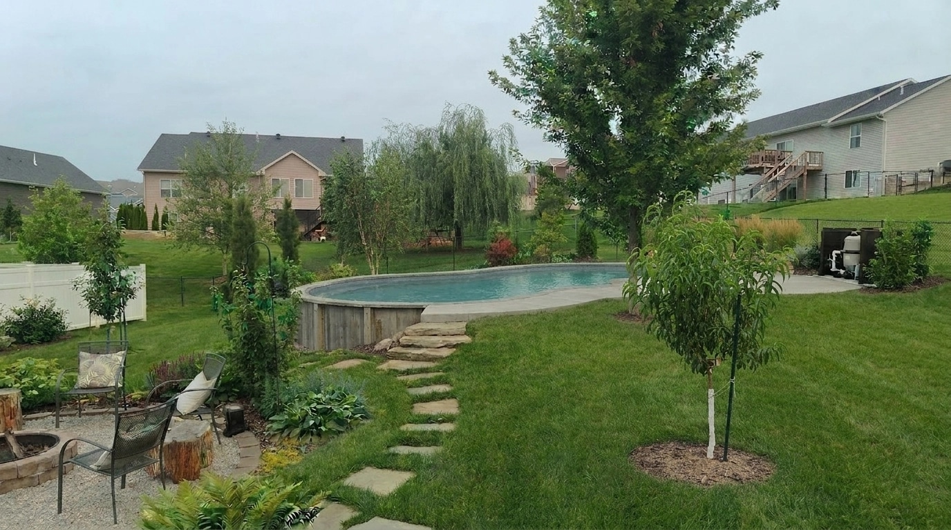 Landscape design in Eco Natural Garden style — Yard by GenRoom AI