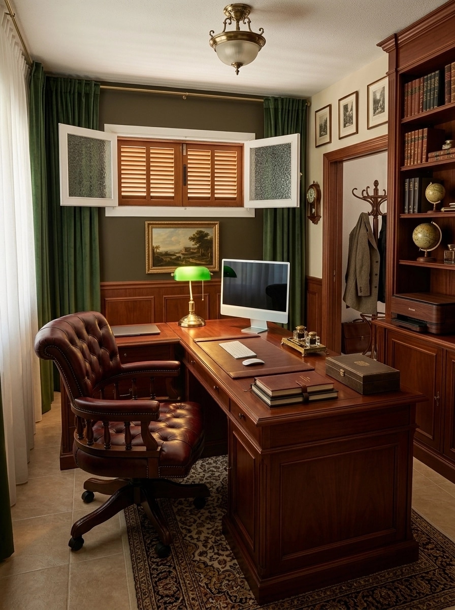Office interior in Classic style — photo by GenRoom AI
