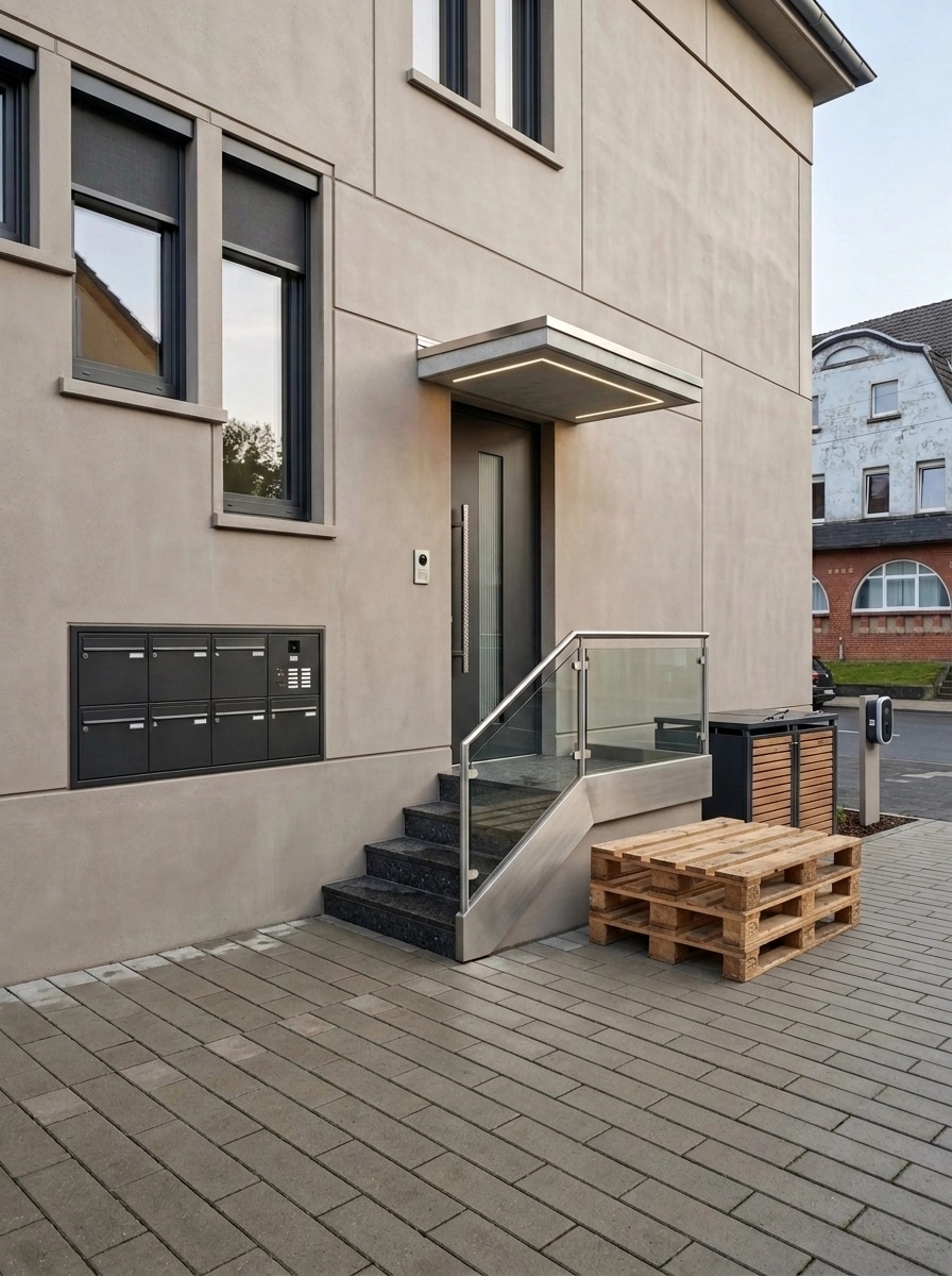 Facade design in German Modernist Facade style — Facade by GenRoom AI
