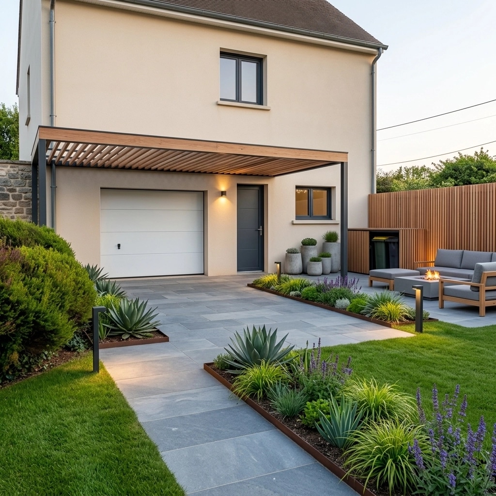 Landscape design in Contemporary Yard style — Yard by GenRoom AI