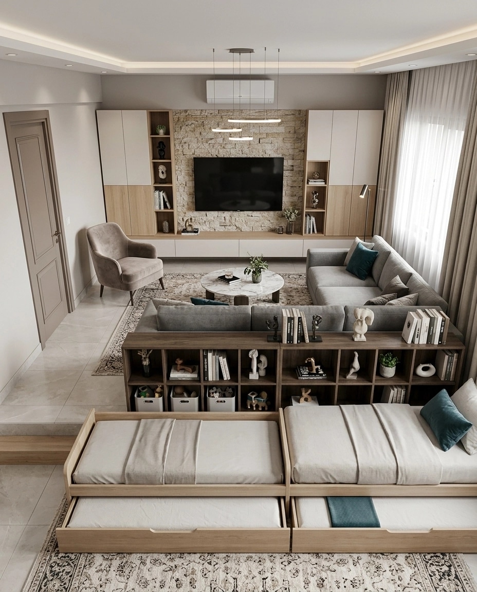 Interior design in Contemporary style — Living Room by GenRoom AI