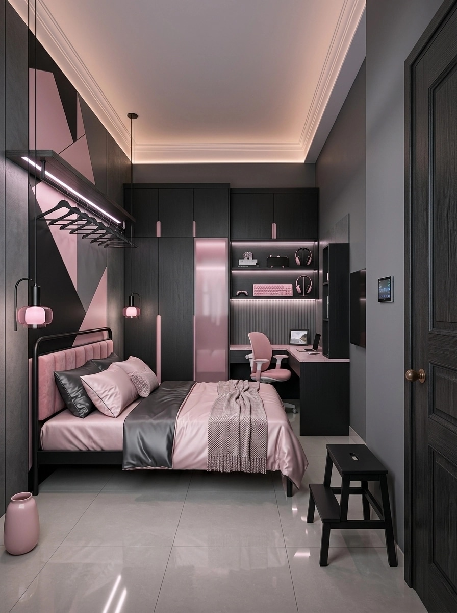 Interior design in Blacktec style — Bedroom by GenRoom AI