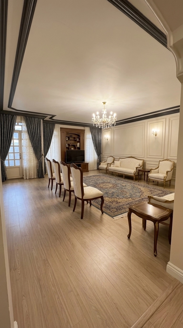 Interior design in Neoclassic style — Living Room by GenRoom AI