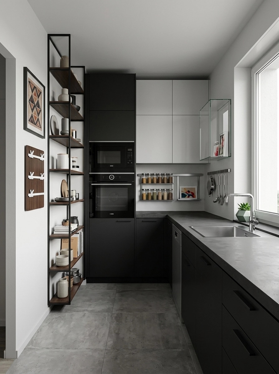 Kitchen interior in Bauhaus style — photo by GenRoom AI