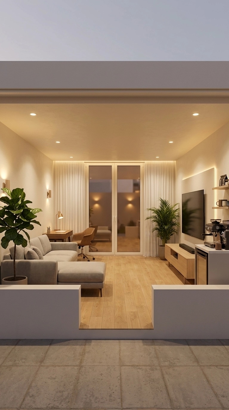 Interior design in Minimalism style — Living Room by GenRoom AI