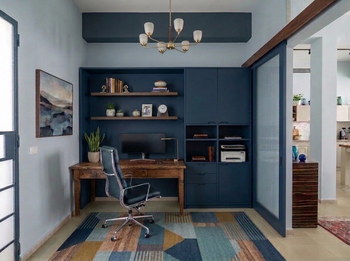 Interior design in Mid-Century Modern style — home_office by GenRoom AI