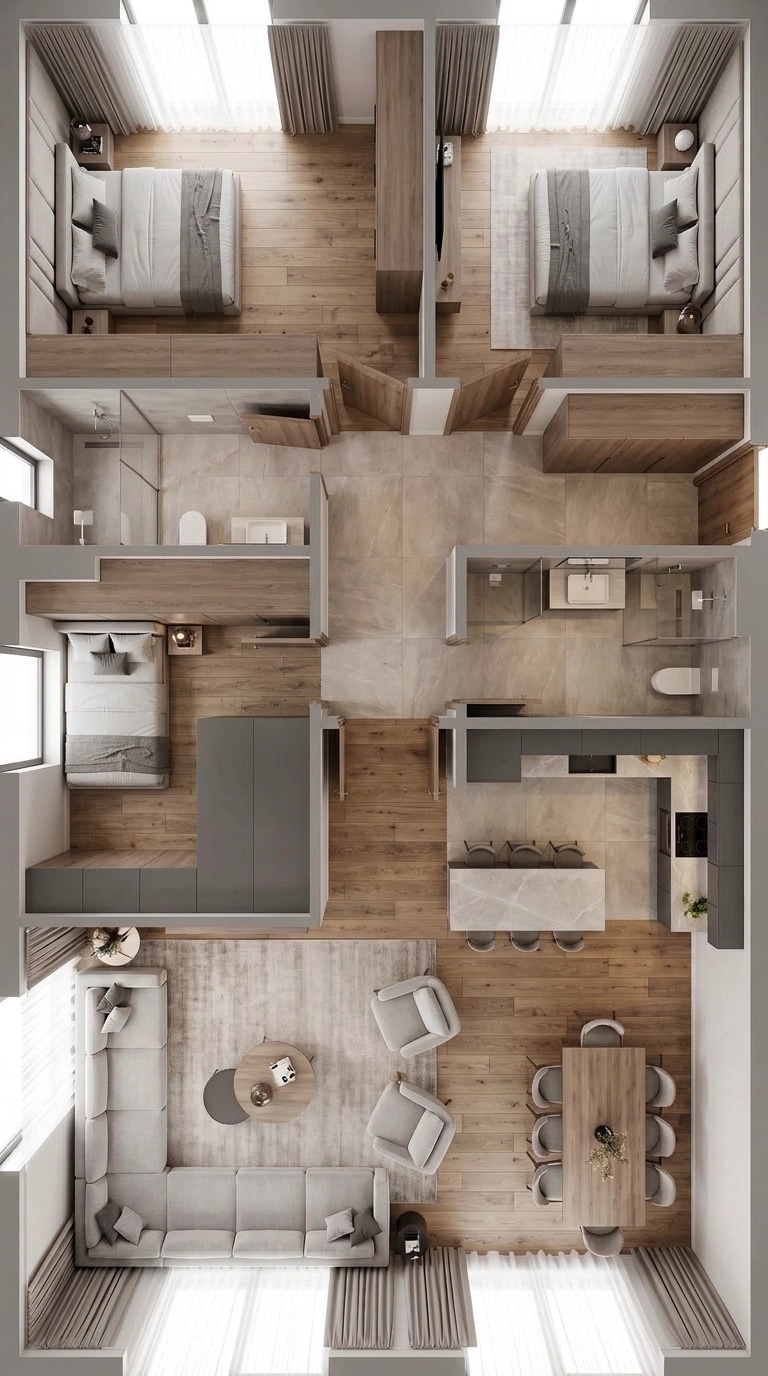 Interior design in Contemporary style — Living Room by GenRoom AI