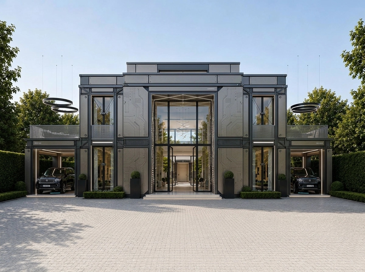 Hi-Tech Facade Facade design — facade photo by GenRoom AI