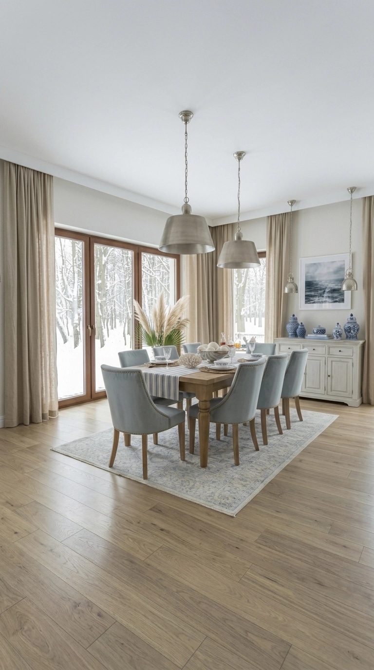 Design de interiores em estilo Coastal / Hamptons — dining_room por GenRoom AI