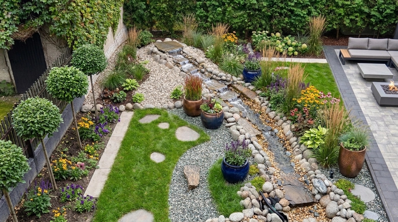 Landscape design in Contemporary Yard style — Yard by GenRoom AI