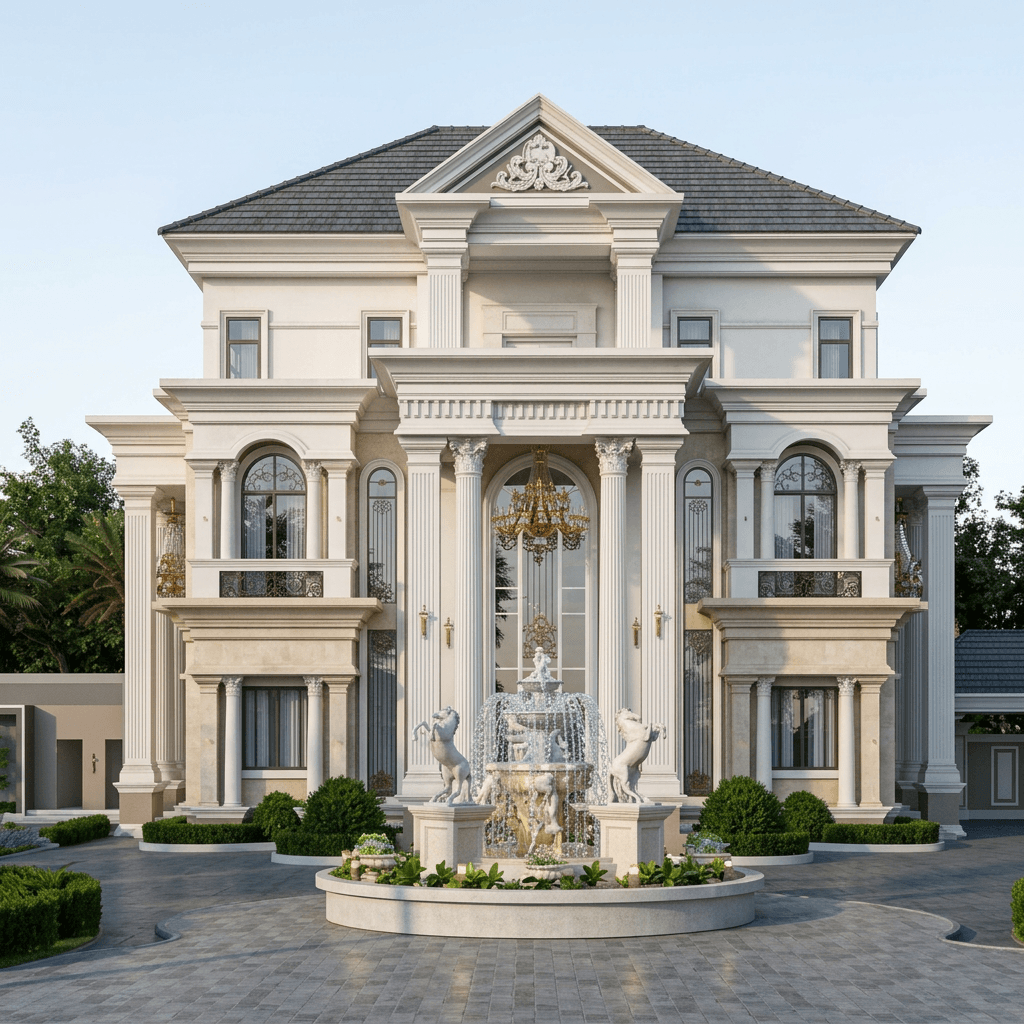 Facade design in no_style style — photo by GenRoom AI