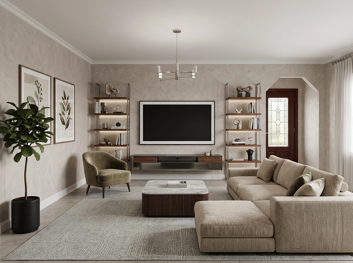 Interior design in Contemporary style — Living Room by GenRoom AI