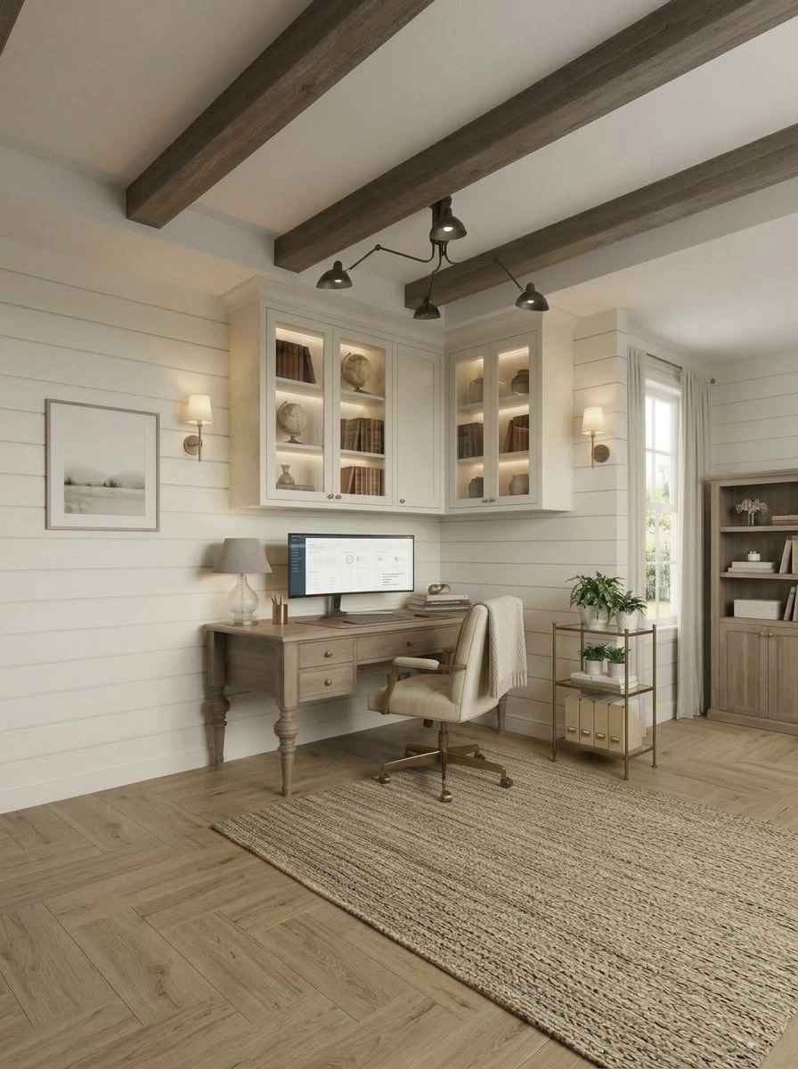 Interior design in Modern Farmhouse style — Office by GenRoom AI