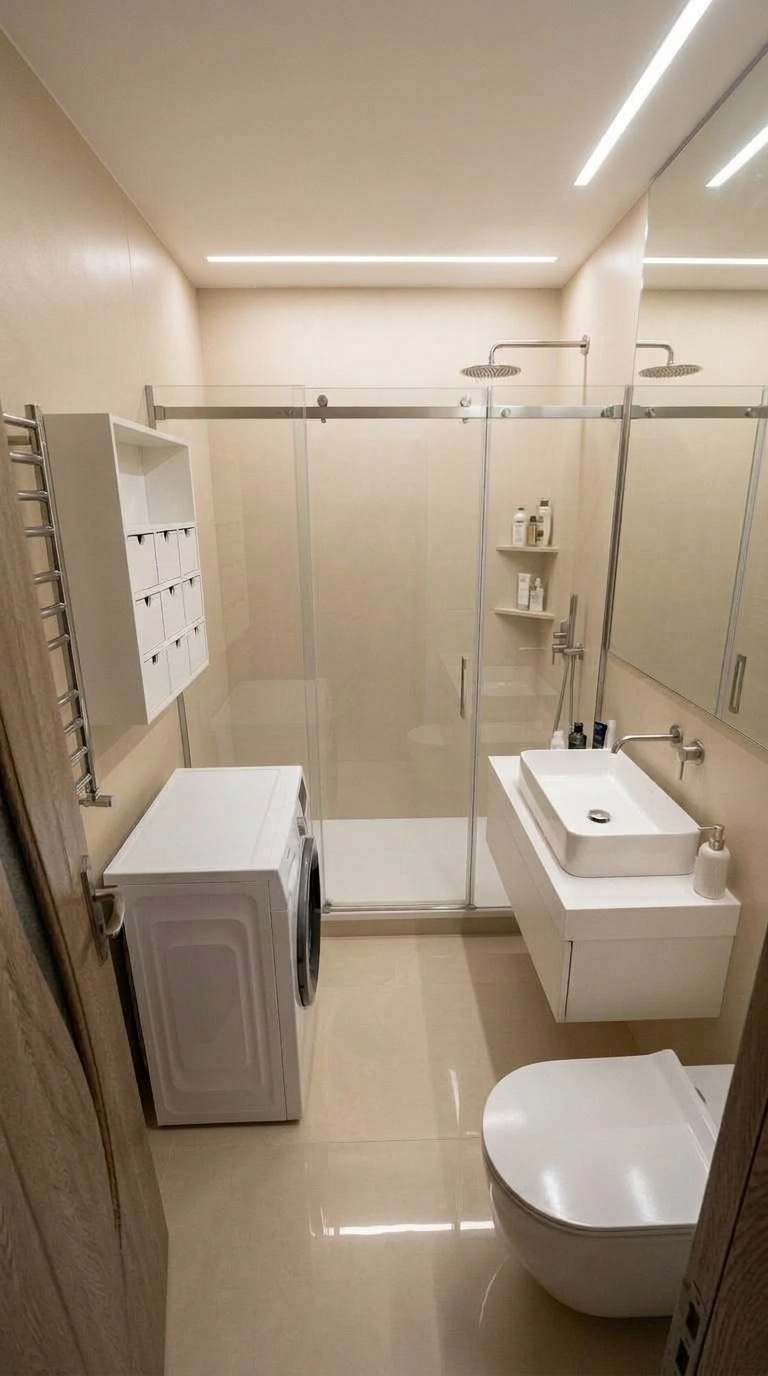 Minimalism Bathroom design — interior photo by GenRoom AI