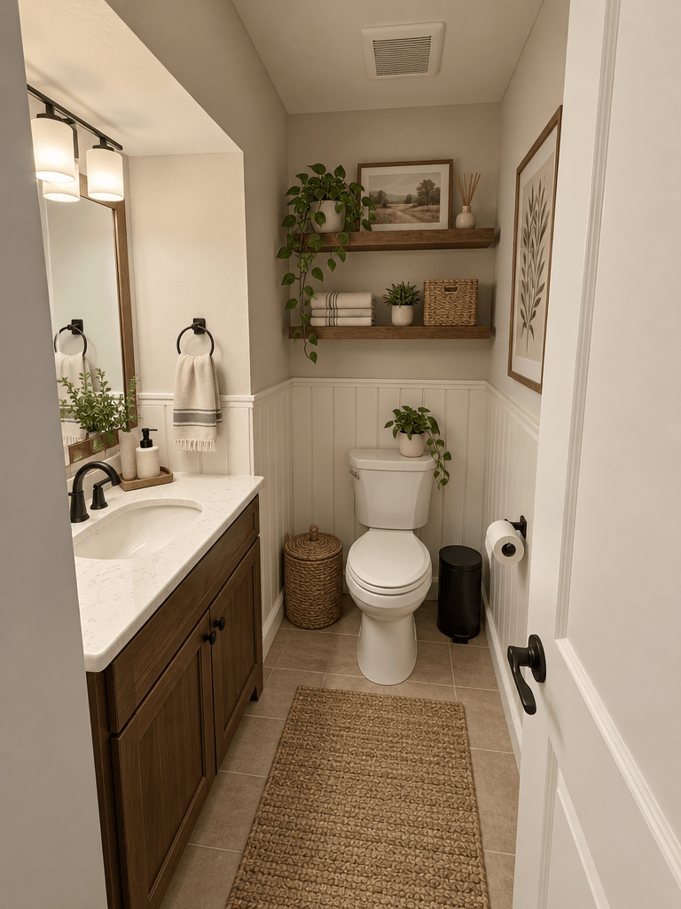 Modern Farmhouse Bathroom design — interior photo by GenRoom AI