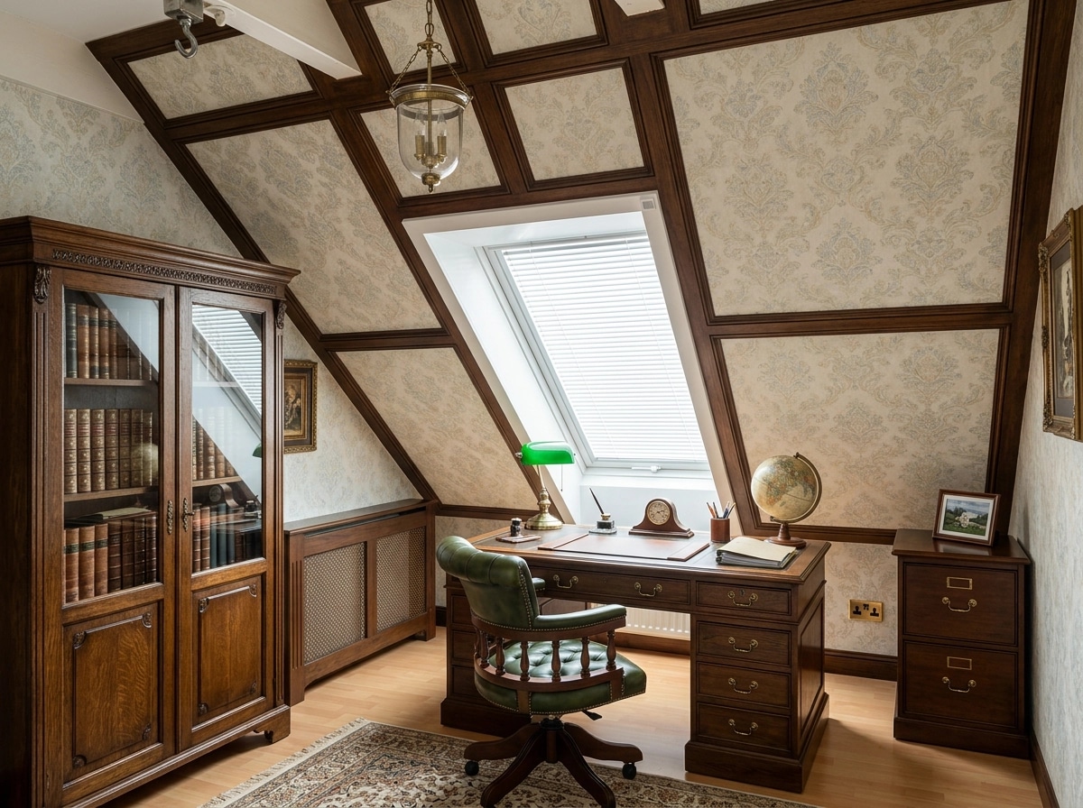 British Escritório design — interior photo by GenRoom AI