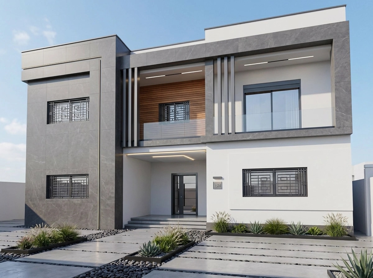 Gevelontwerp in Contemporary Facade-stijl — Gevel door GenRoom AI