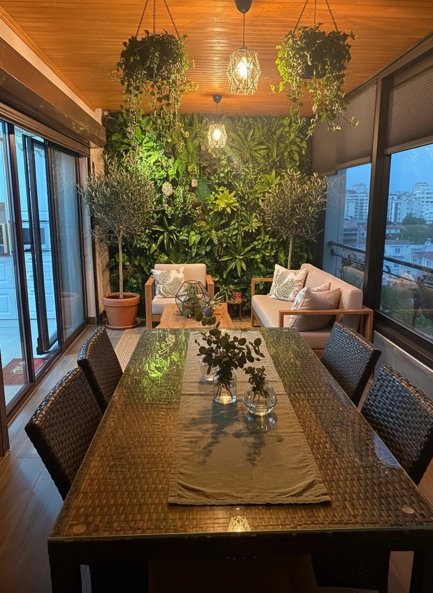 Interior design in Biophilic style — terrace by GenRoom AI