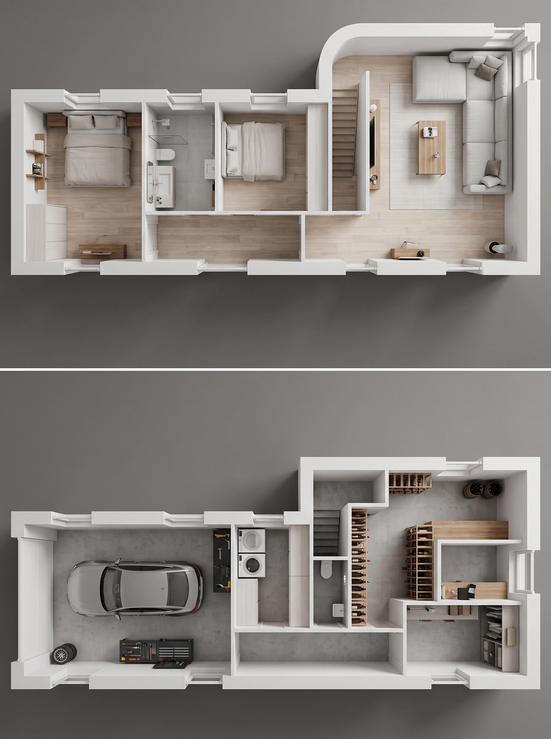 Minimalism Living Room design — interior photo by GenRoom AI