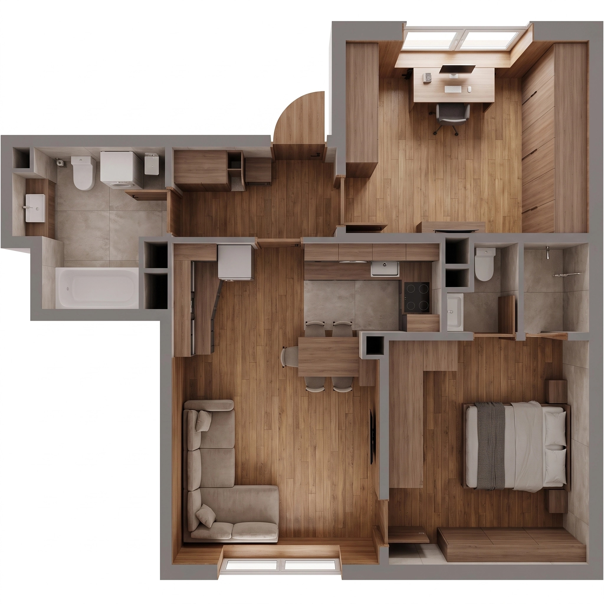 Interior design in Contemporary style — Living Room by GenRoom AI