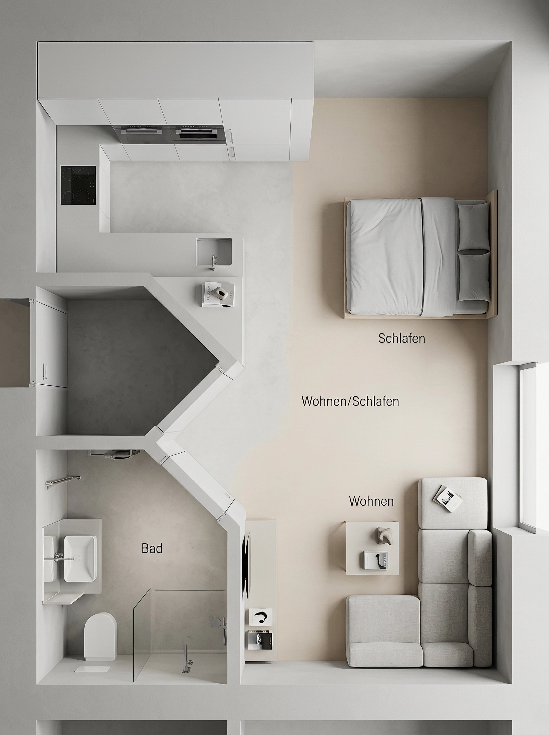 Minimalism Living Room design — interior photo by GenRoom AI