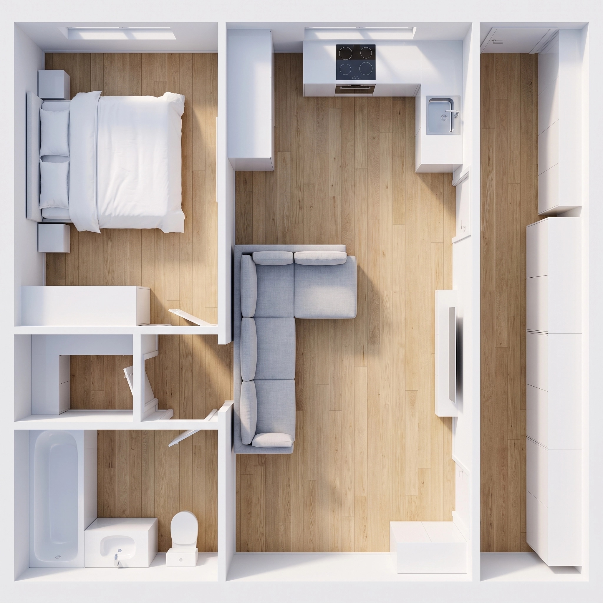 Interior design in Minimalism style — Living Room by GenRoom AI