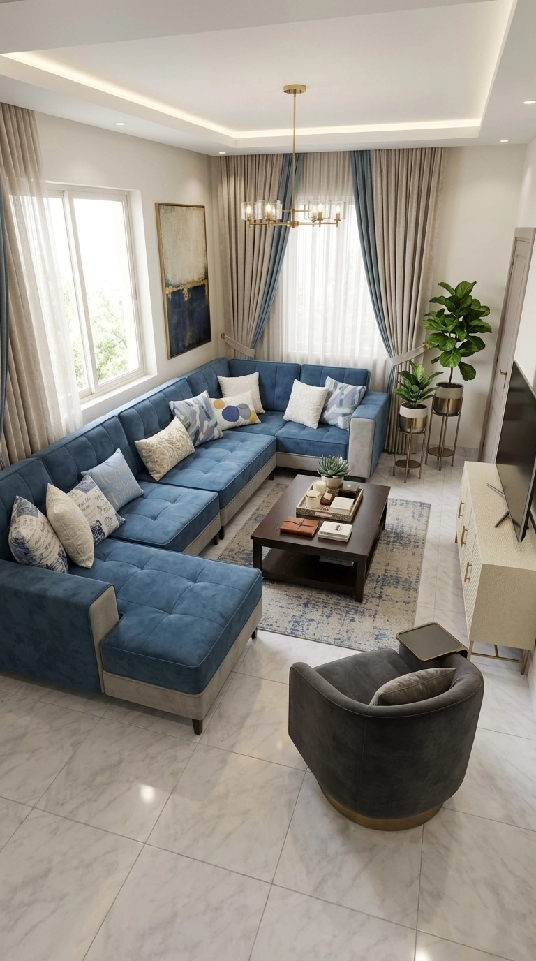 Interior design in Contemporary style — Living Room by GenRoom AI