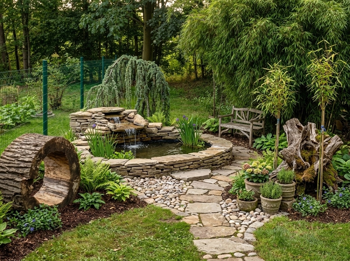 Country Rustic Garden Yard design — yard photo by GenRoom AI