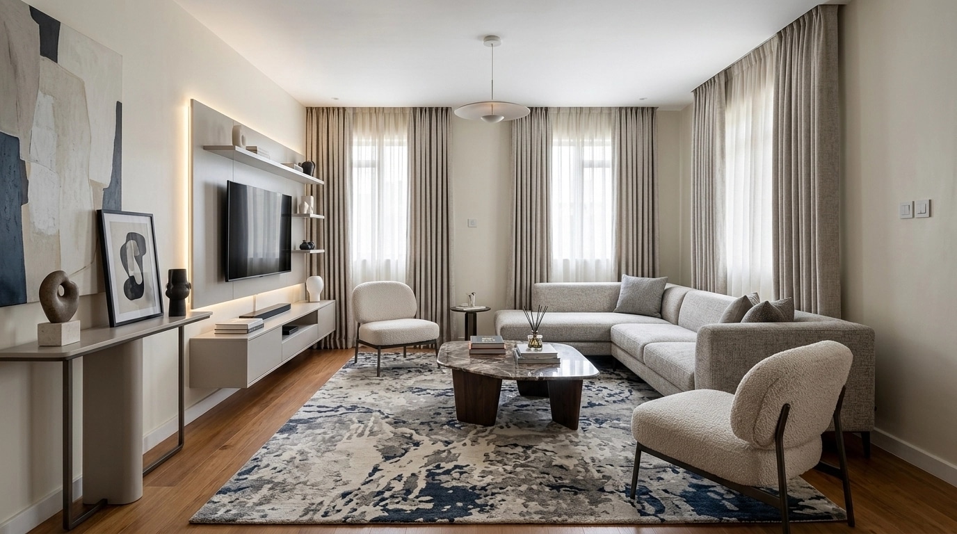 Interior design in Contemporary style — Living Room by GenRoom AI
