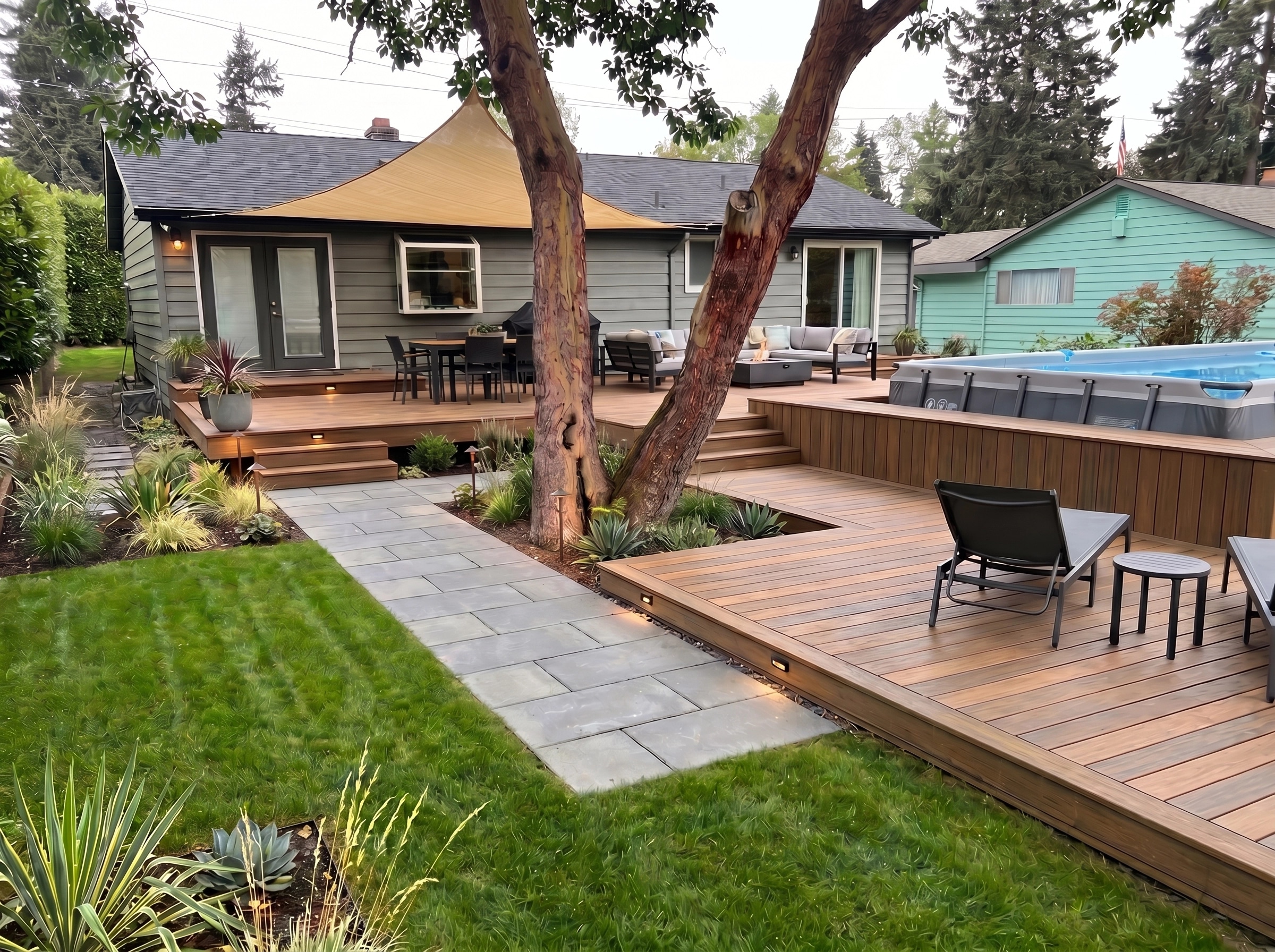 Landscape design in Contemporary Yard style — Yard by GenRoom AI