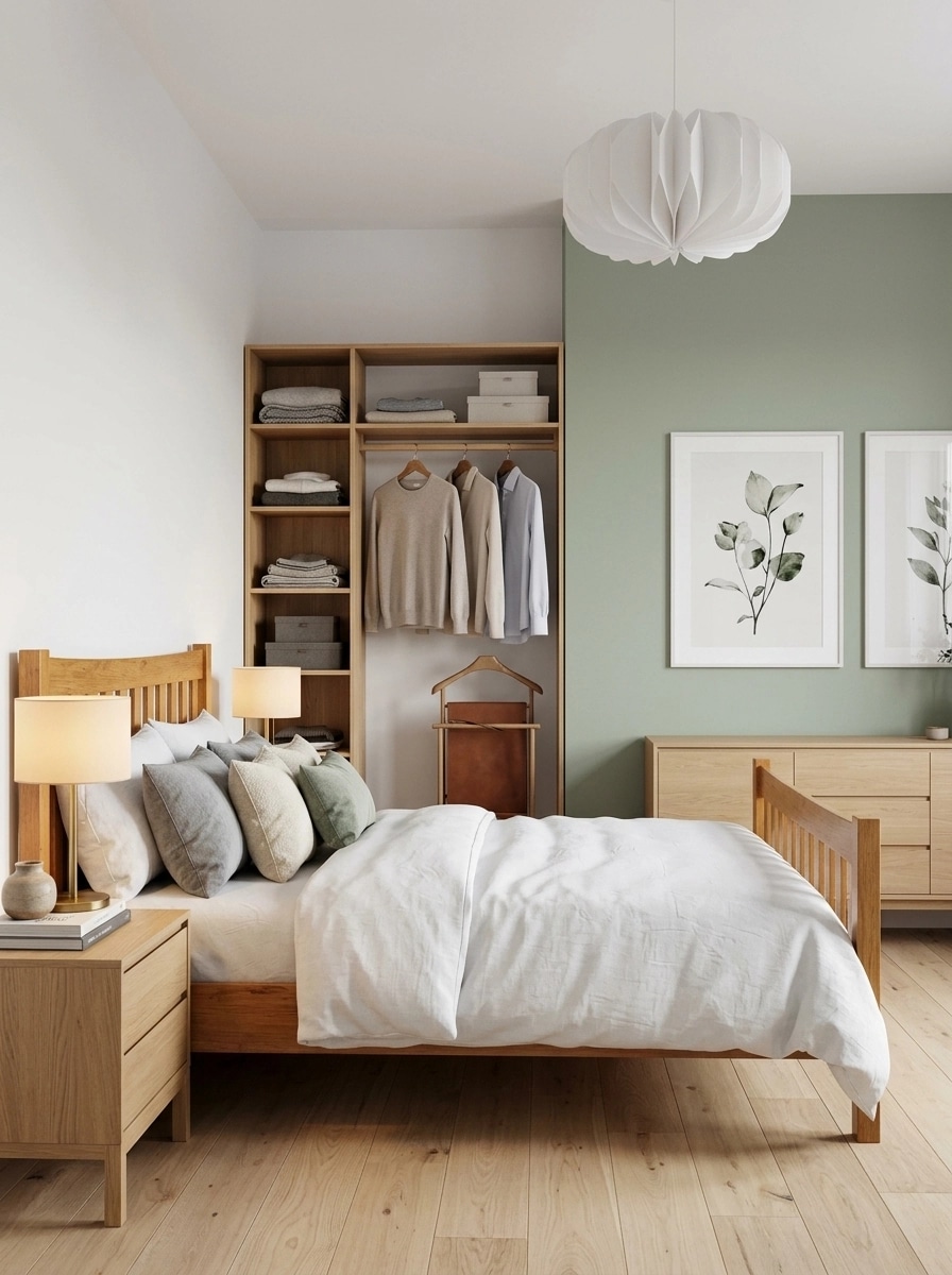 Scandinavian Bedroom design — interior photo by GenRoom AI
