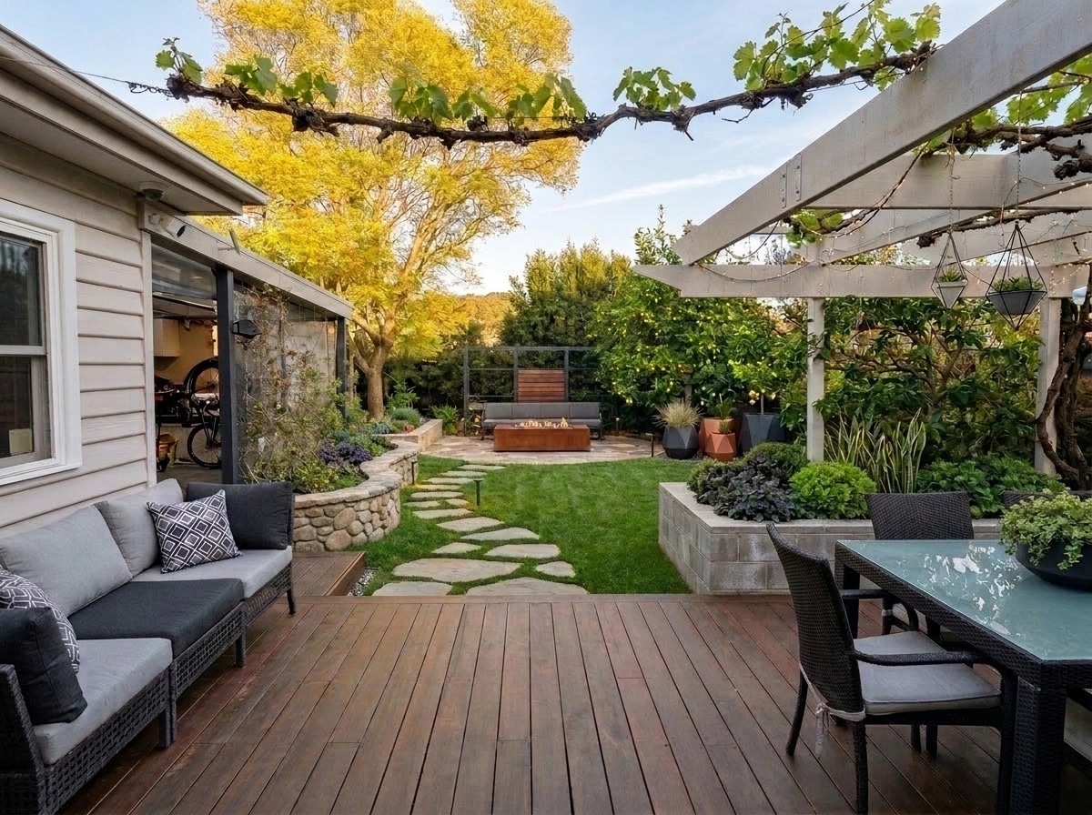 Landscape design in Contemporary Yard style — Yard by GenRoom AI