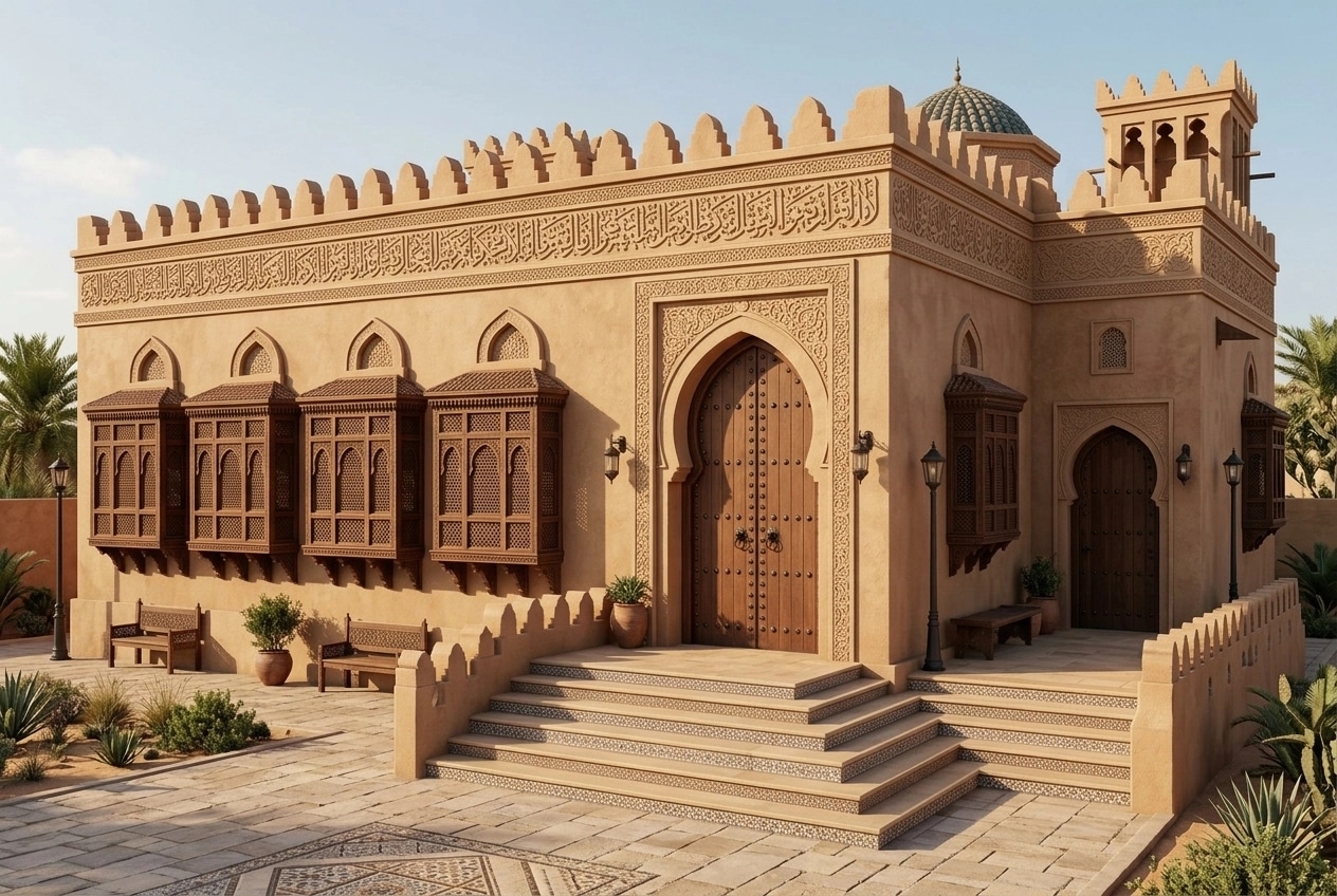 Arabian Facade Facade design — facade photo by GenRoom AI