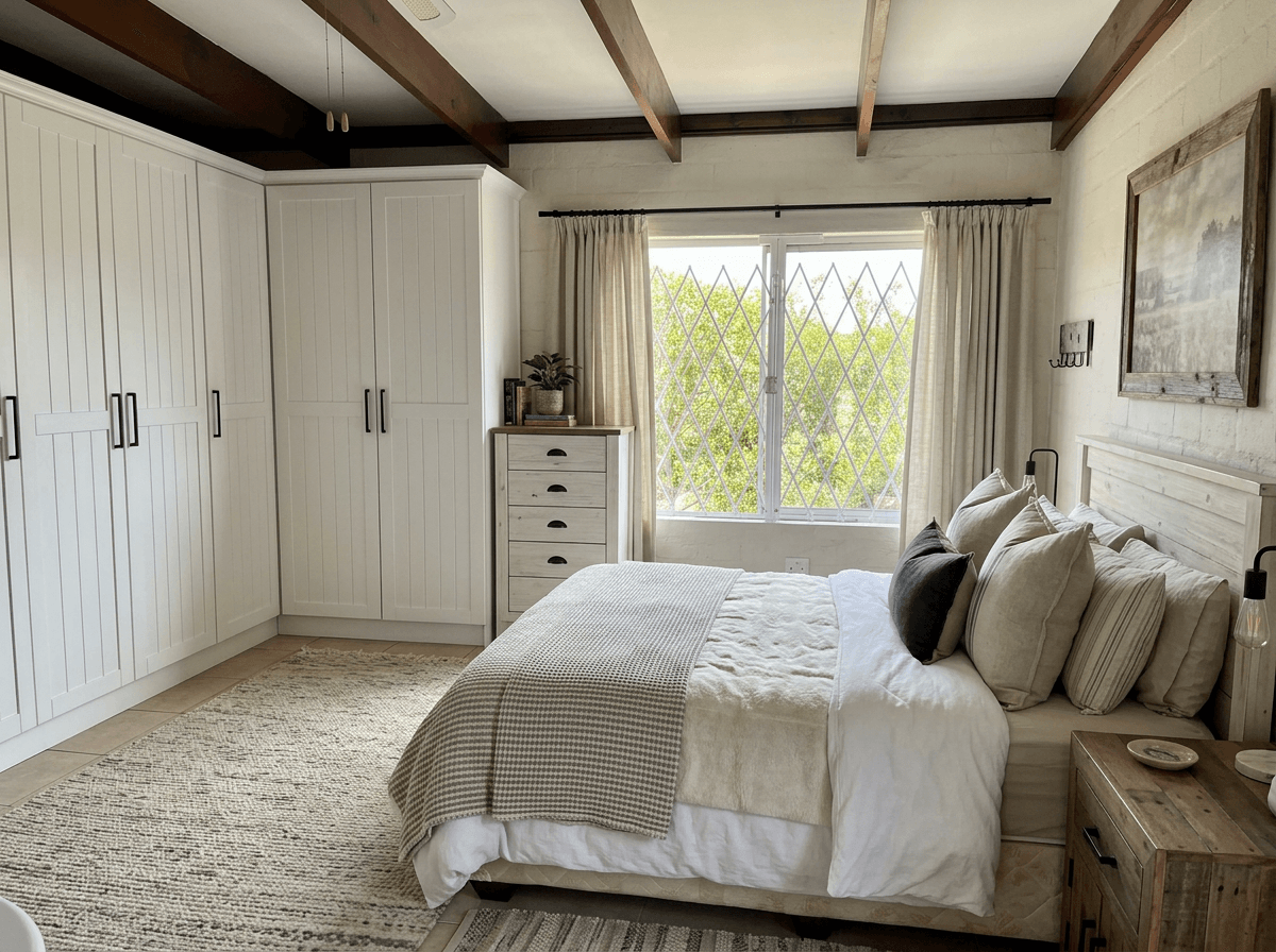Design de interiores em estilo Modern Farmhouse — Quarto por GenRoom AI