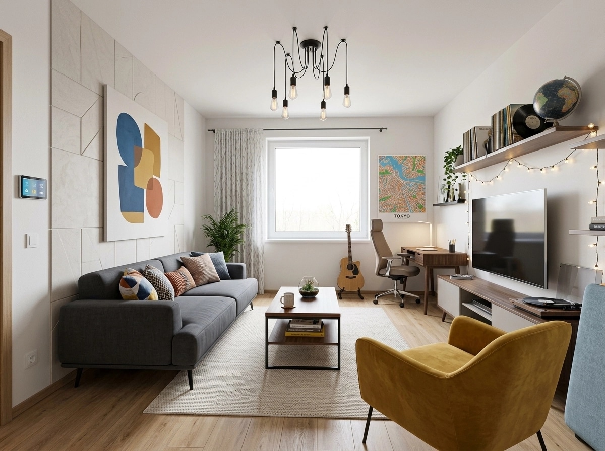 Interior design in Contemporary style — Living Room by GenRoom AI