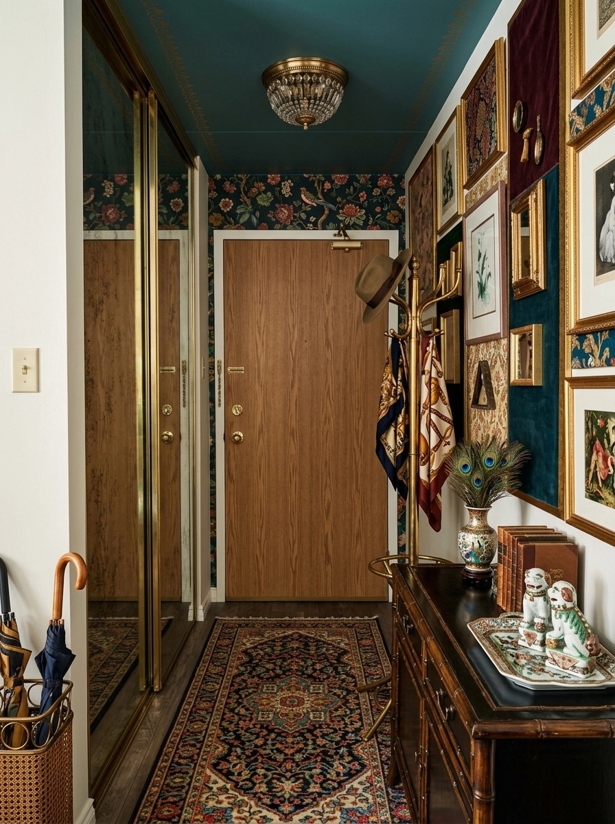 Hallway interior in Maximalist style — photo by GenRoom AI