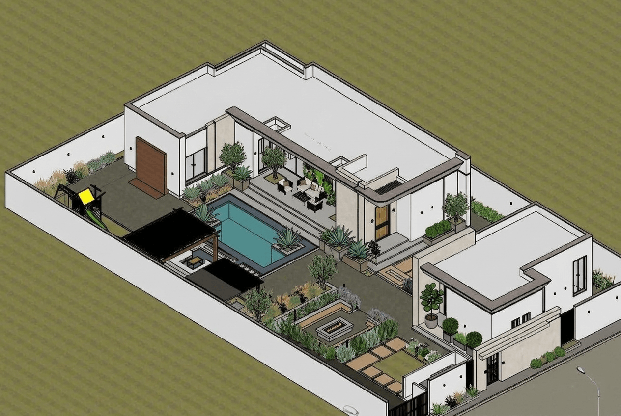 Landscape design in Contemporary Yard style — Yard by GenRoom AI