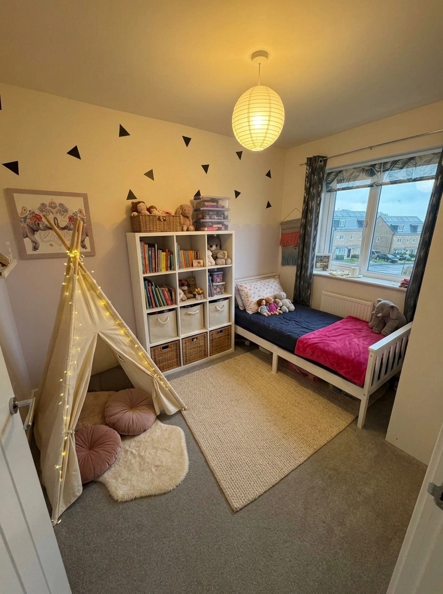 Kids Room interior in British style — photo by GenRoom AI