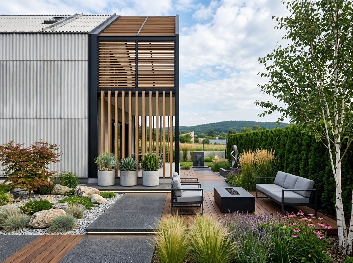 Landscape design in Contemporary Yard style — Yard by GenRoom AI